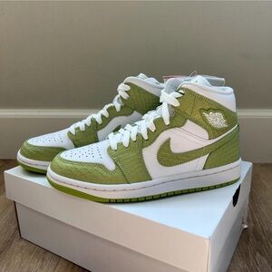 Jordan White and Green High-Tops